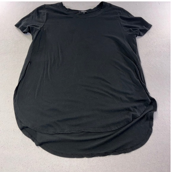 Ambiance Tops - Ambiance T Shirt Womens 1X Black High Low Hem Short Sleeve Crewneck Top